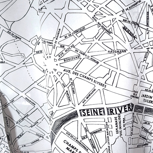 Karl Lagerfeld Paris Road Map Design Women's Shirt. Size M - Picture 13 of 13